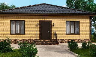 Проекты одноэтажных домов из кирпича | Строй-Млр - Малоярославец от 3709 рублей